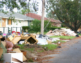 Home damaged by a storm which turned into a declared disaster